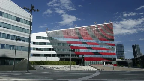 View of Casa Milan, registered office of the football team Ac Milan. Stock Footage 79103693