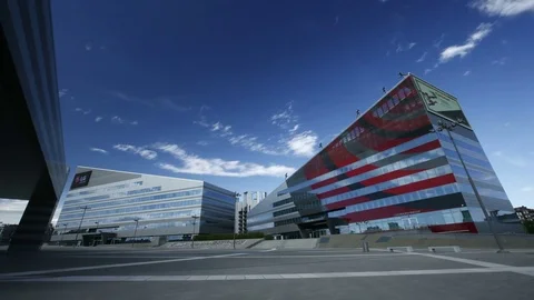 View of Casa Milan, registered office of the football team Ac Milan. Stock Footage 79103743