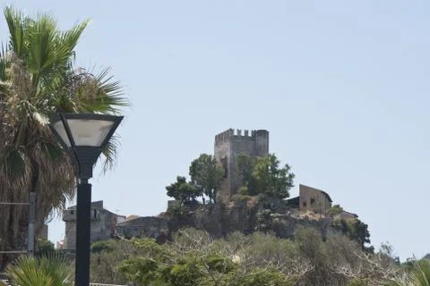 View of Castel of Brolo Stock Photos