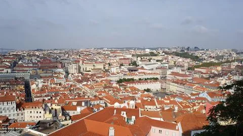 View From The Castel S.jorge On The City In Lisbon. Portugal Stock Photos