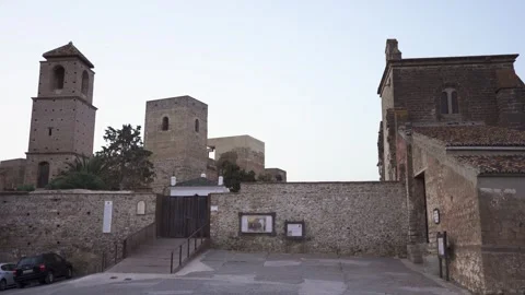 View of Castle of Alora. Was built in the 9th century by the Moorish. Stock Footage 304742386