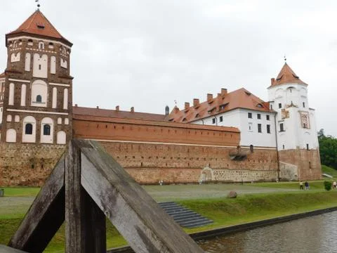 View of the castle from the bridge Stock Photos