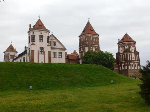 View of the castle from the bridge Stock Photos