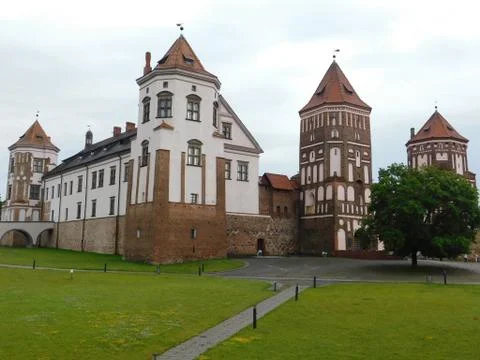 View of the castle from the bridge Stock Photos