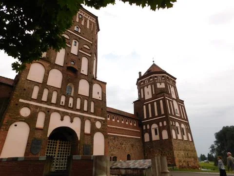 View of the castle from the bridge Stock Photos