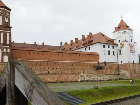 View of the castle from the bridge Stock Photos