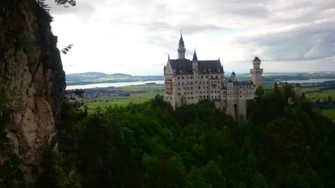 View of a castle from a bridge Stock Photos
