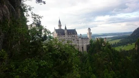 View of a castle from a bridge Stock Photos