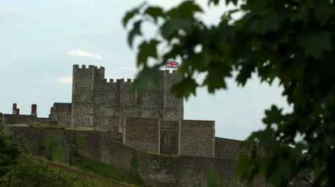 View of the castle in Dover Stock Footage 58943132