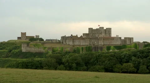 View of the castle in Dover Stock Footage 58943289