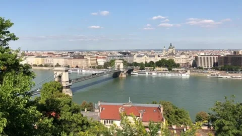 View From Castle Hill, Budapest, Hungary Stock Footage 135675141