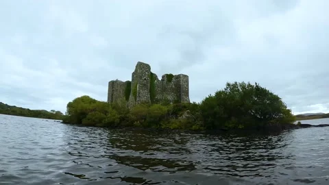 View of Castle Kirk colour Stock Footage 232961636