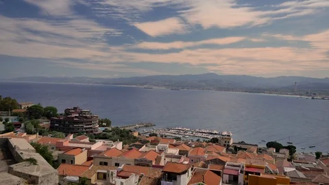 View from Castle in Milazzo. Видео 97244928