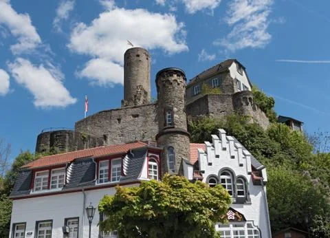 View of the castle ruin Eppstein in Hesse, Germany 3 Stock Photos