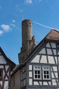 View of the castle ruin Eppstein in Hesse, Germany 4 Stock Photos