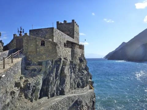 View to a castle in spain Stock Photos