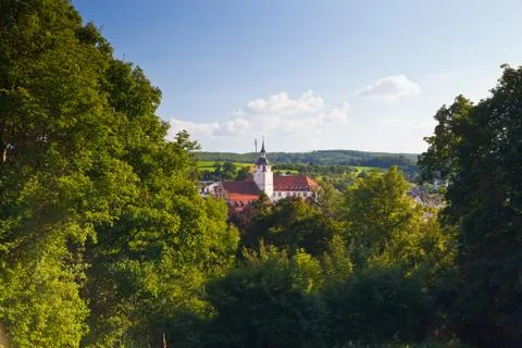 View to the castle of Waldenbuch Stock Photos