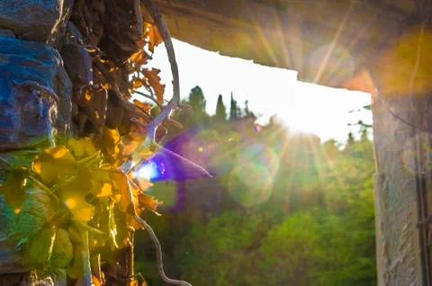 View From A Castle Window Stock Photos