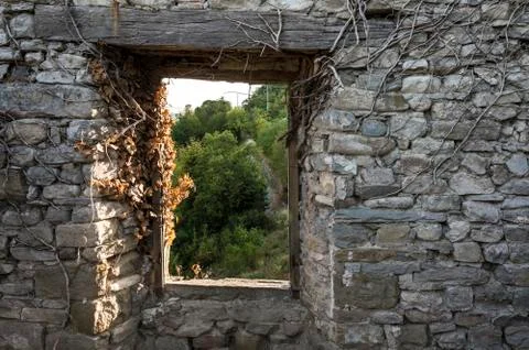View From A Castle Window Stock Photos