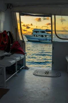 View from a Catamaran Stock Photos