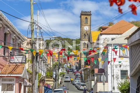 View of Cathedral of the Immaculate Conception in St. George's, Grenada, Stock Photos
