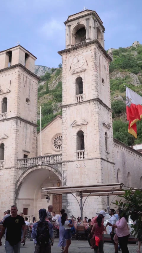 View of the Cathedral of Saint Tryphon Stock Footage 281736534