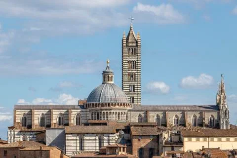 View of the Cathedral of Siena Stock Photos