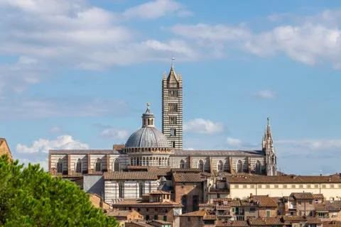 View of the Cathedral of Siena Stock Photos