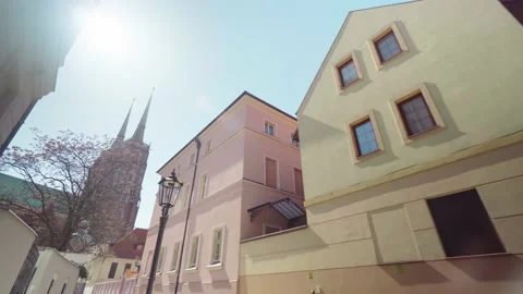 View of the Cathedral of St. John the Baptist in Wroclaw on Ostrow Tumski. 库存影片 224325967