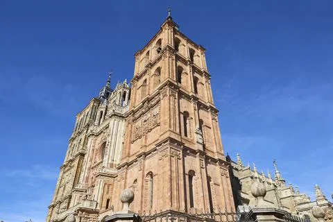 View of the Cathedral's Astorga Stock Photos