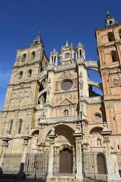 View of the Cathedral's Astorga Foto stock