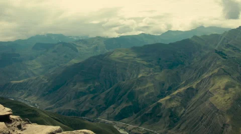 View of the Caucasus Mountains. Stock Footage 52756991