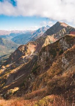 View on Caucasus mountains Stock Photos