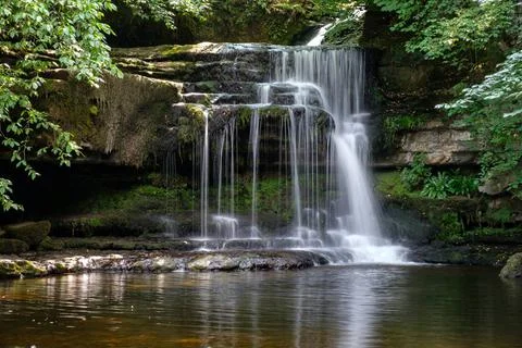  View of Cauldron Force at West Burton in The Yorkshire Dales National Par... Stock Photos