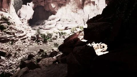 View from cave to the light 스톡 일러스트