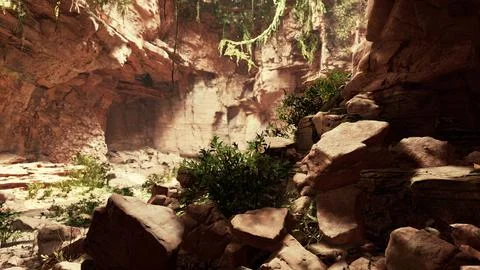 View from cave to the light 스톡 일러스트