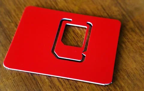 View of Cellphone or mobile sim card holder Stock Photos
