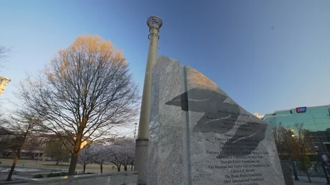 View from the Centennial Olympic Park in Atlanta Stock Footage 104940106
