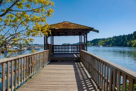 View of Centennial Park in Salt Spring Island, BC, Canada Stock Photos