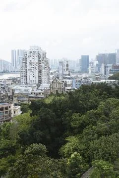 View of the center of Macau from the view point Stock Photos
