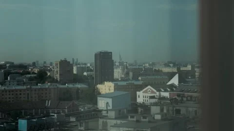 View of the center of Moscow from the window Video stock 246583526