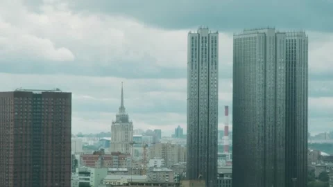 View of the center of Moscow from the window Stock Footage 320229791