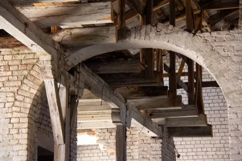 View of the Central brick arch Stock Photos