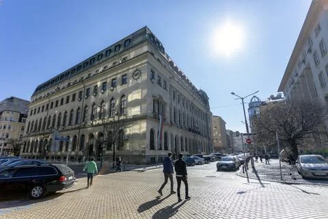 View of the central post office building in the center of Sofia, Foto stock