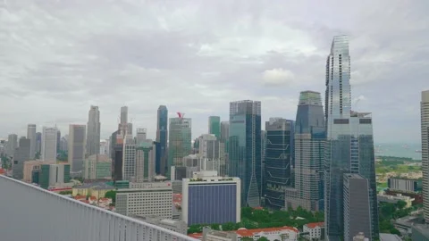 View of Central Singapore Stock Footage 135944298