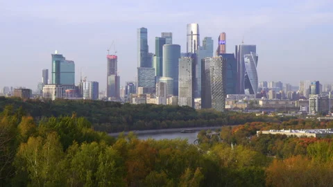 View of the centre of Moscow Stock Footage 252444033