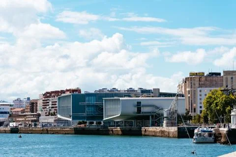 View of the Centro Botin in Santander Stock Photos