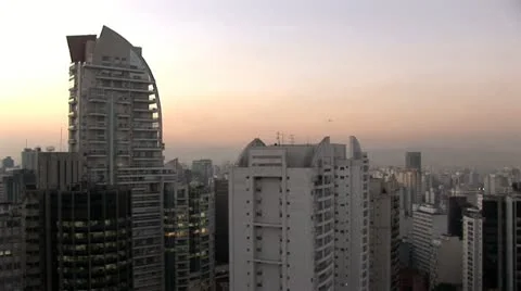 View of the Centro de Sao Paulo City Scrape Video stock 19715164