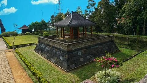 View of Cetho Temple Foto stock