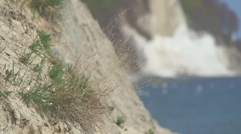 View On Chalk Cliffs (Kreidefelsen) On Rügen With Sharpness Shift Stock Footage 36665094